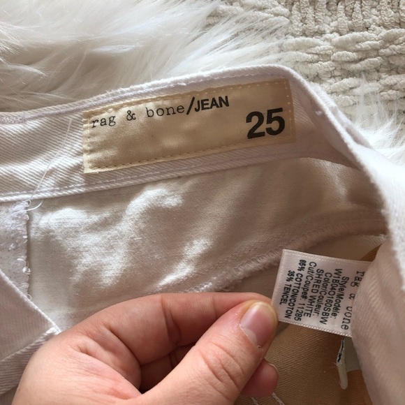 Rag & Bone The Distressed Pencil Skirt in White 25 - Picture 4 of 8